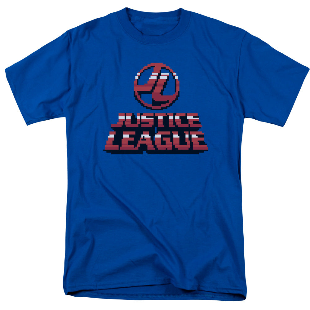 Justice League Of America 8 Bit Justice League Of America Mens T Shirt Royal Officially Licensed