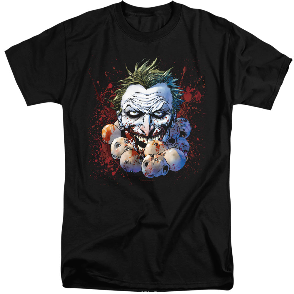 Justice League Doll Heads Mens Tall T Shirt Black Officially Licensed