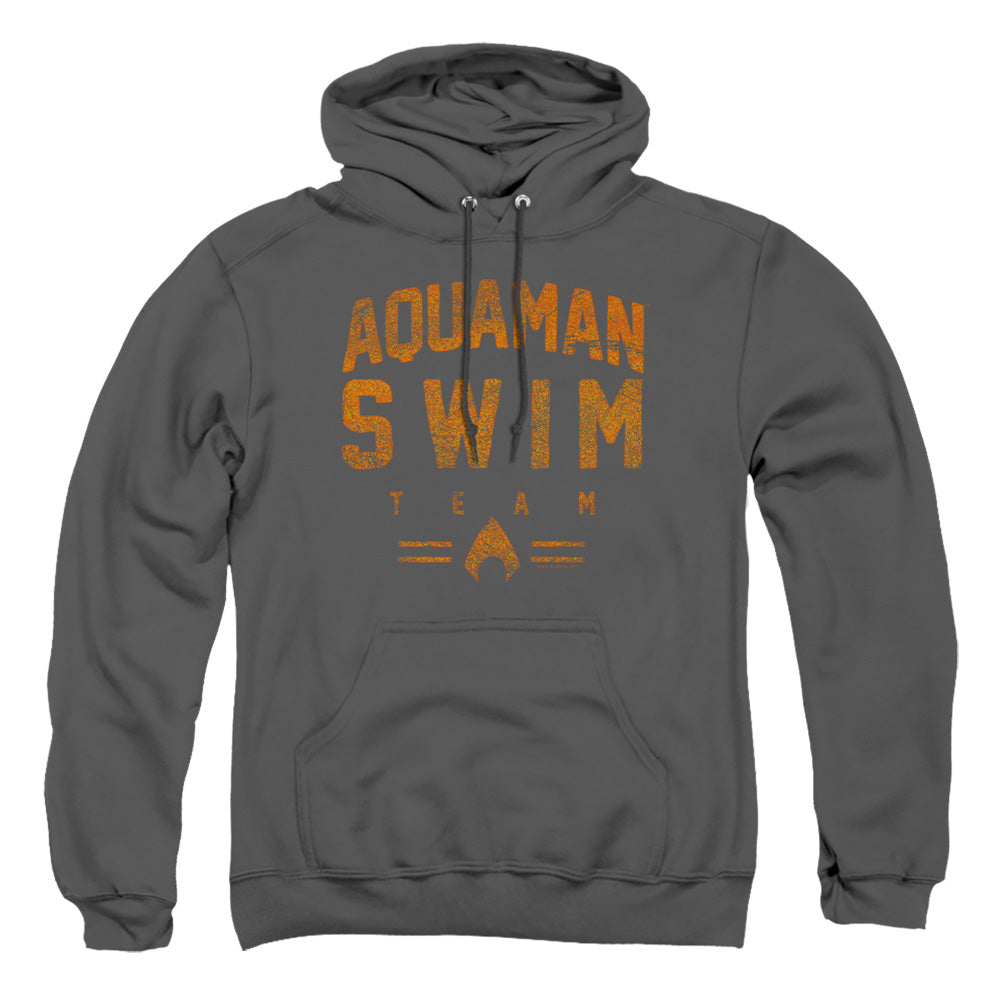 Justice League Of America Swin Team Mens Hoodie Charcoal Officially Licensed