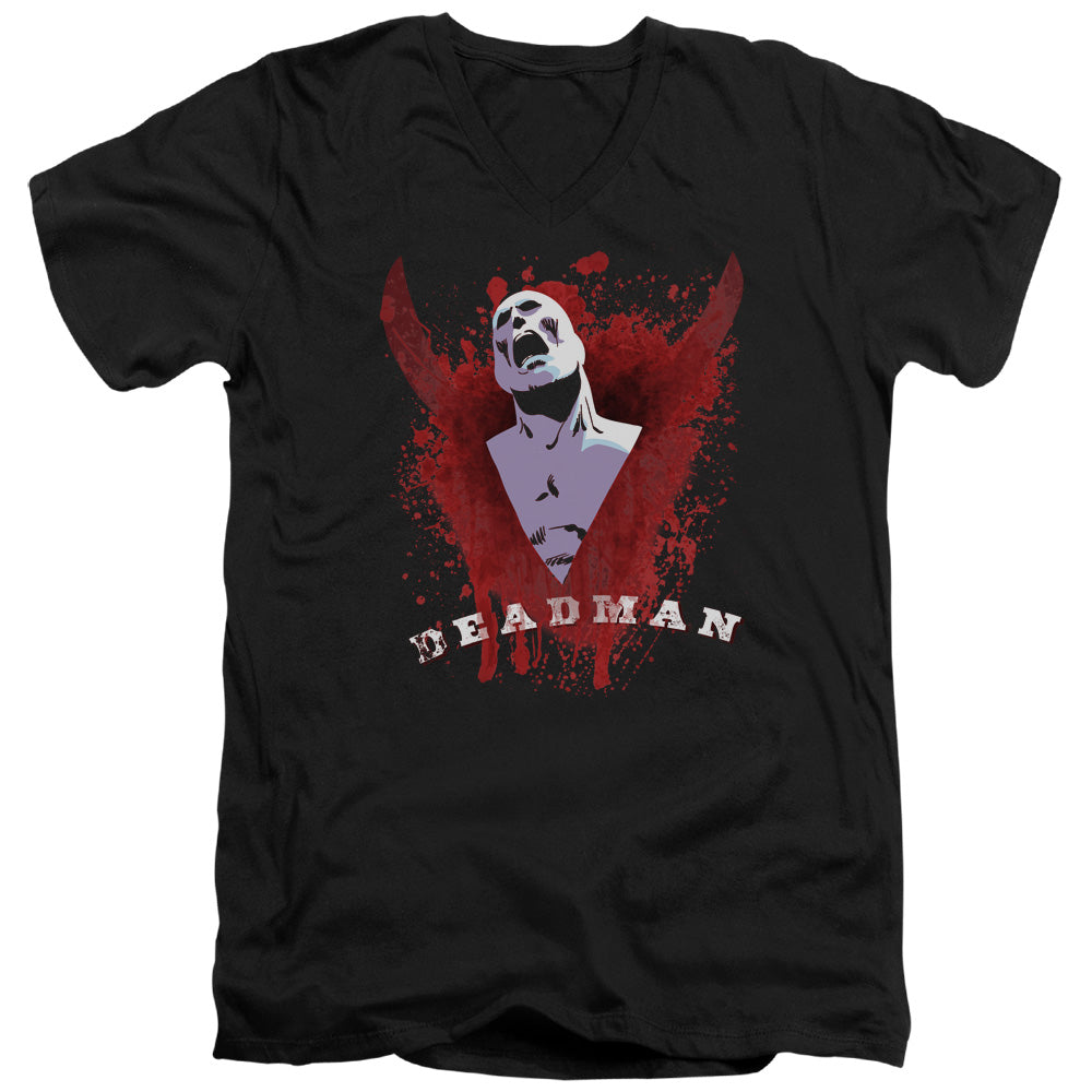 Justice League Possession Mens Slim Fit V-Neck T Shirt Black Officially Licensed