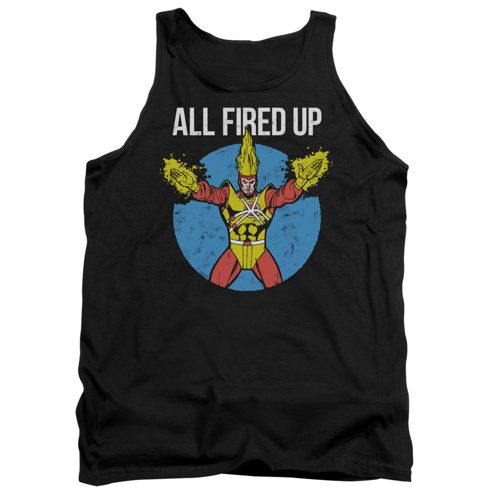 Justice League Assemble Firestorms Party Mens Tank Top Shirt Black Officially Licensed
