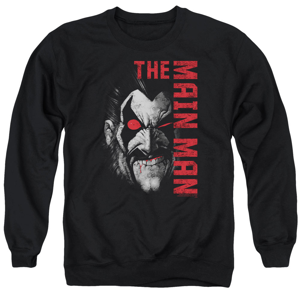 Justice League Of America Main Man Mens Crewneck Sweatshirt Black Officially Licensed
