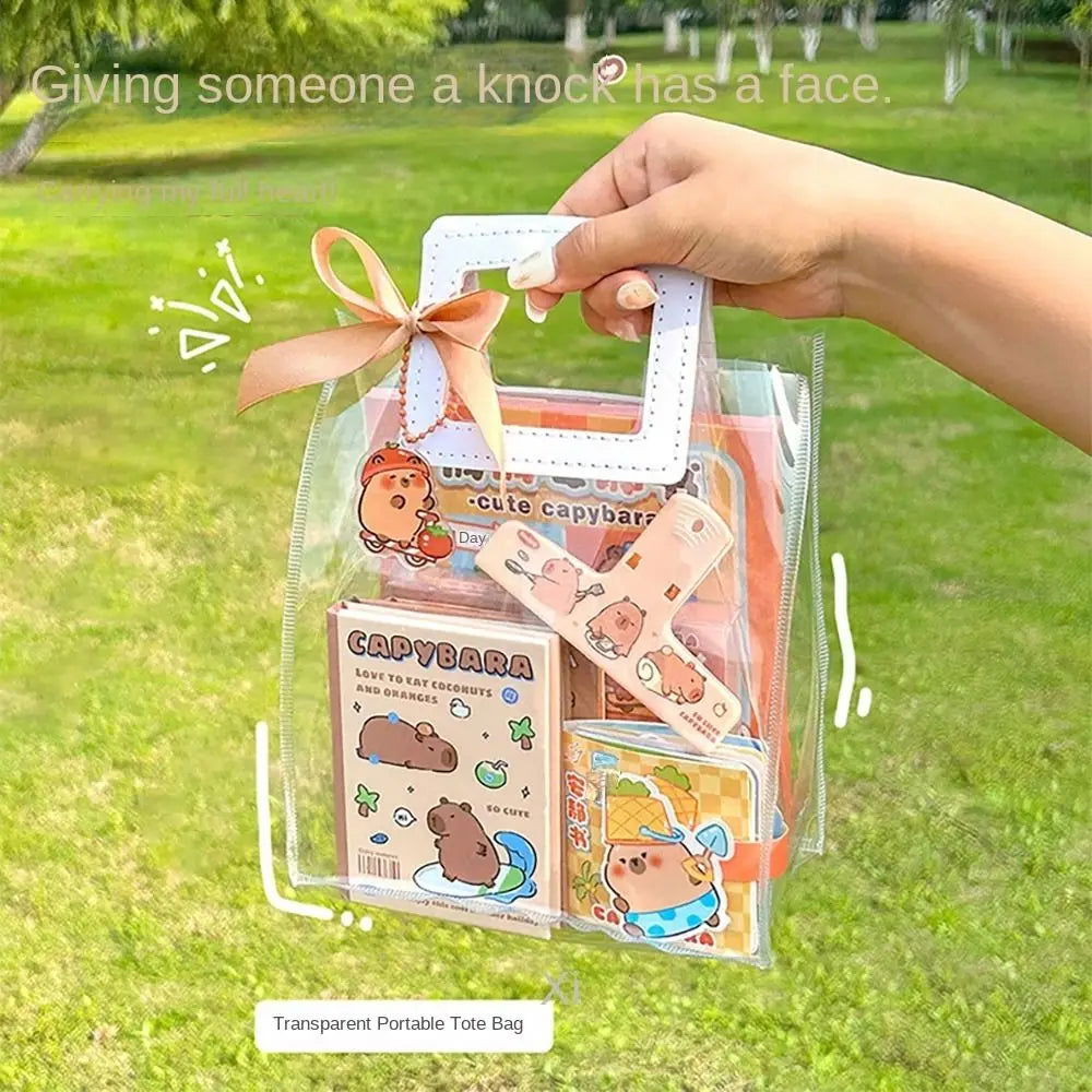 Kawaii Capybara Stationery Set, Abundant Cartoon Cute Birthday Gift for School Students