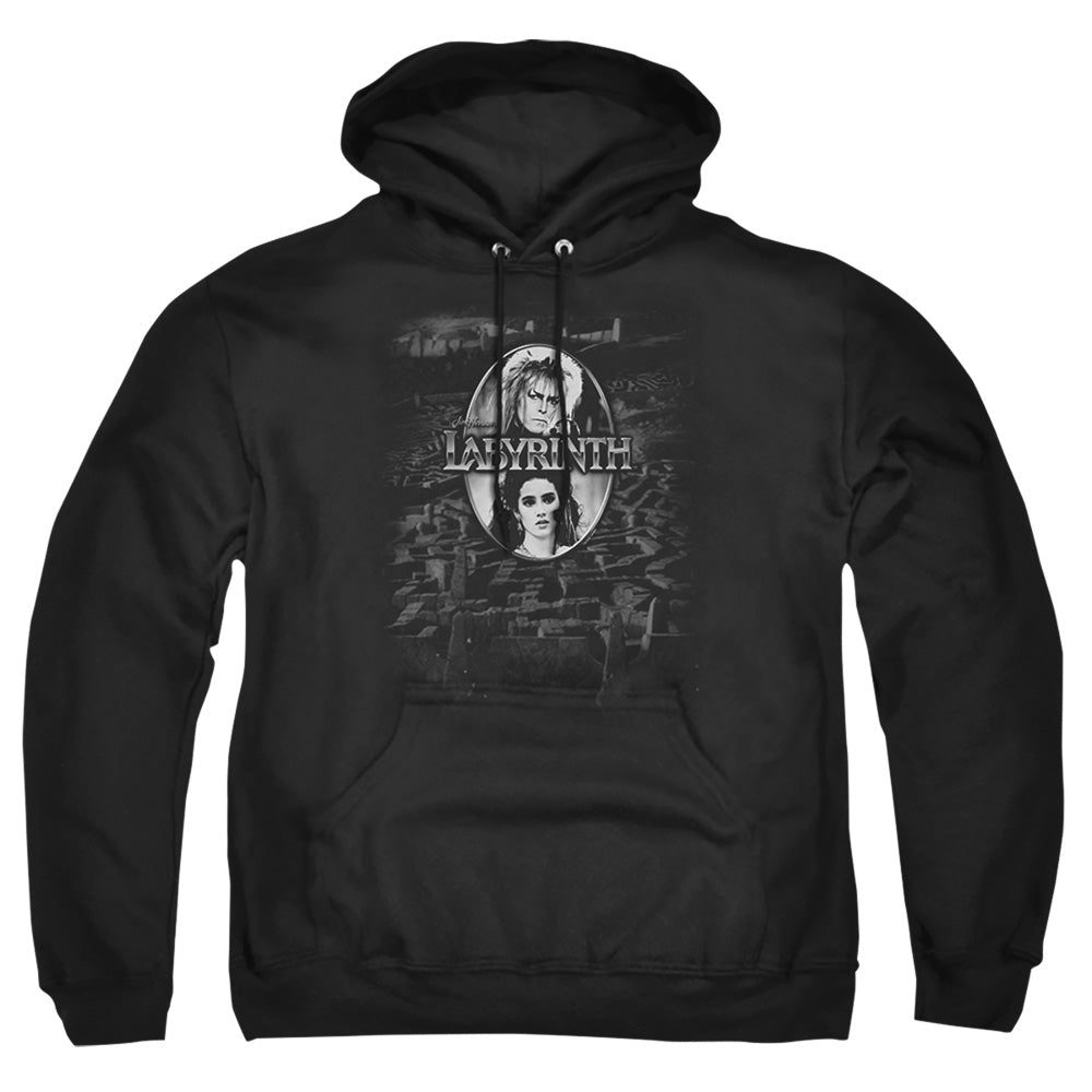 Labyrinth Maze Mens Hoodie Black Officially Licensed