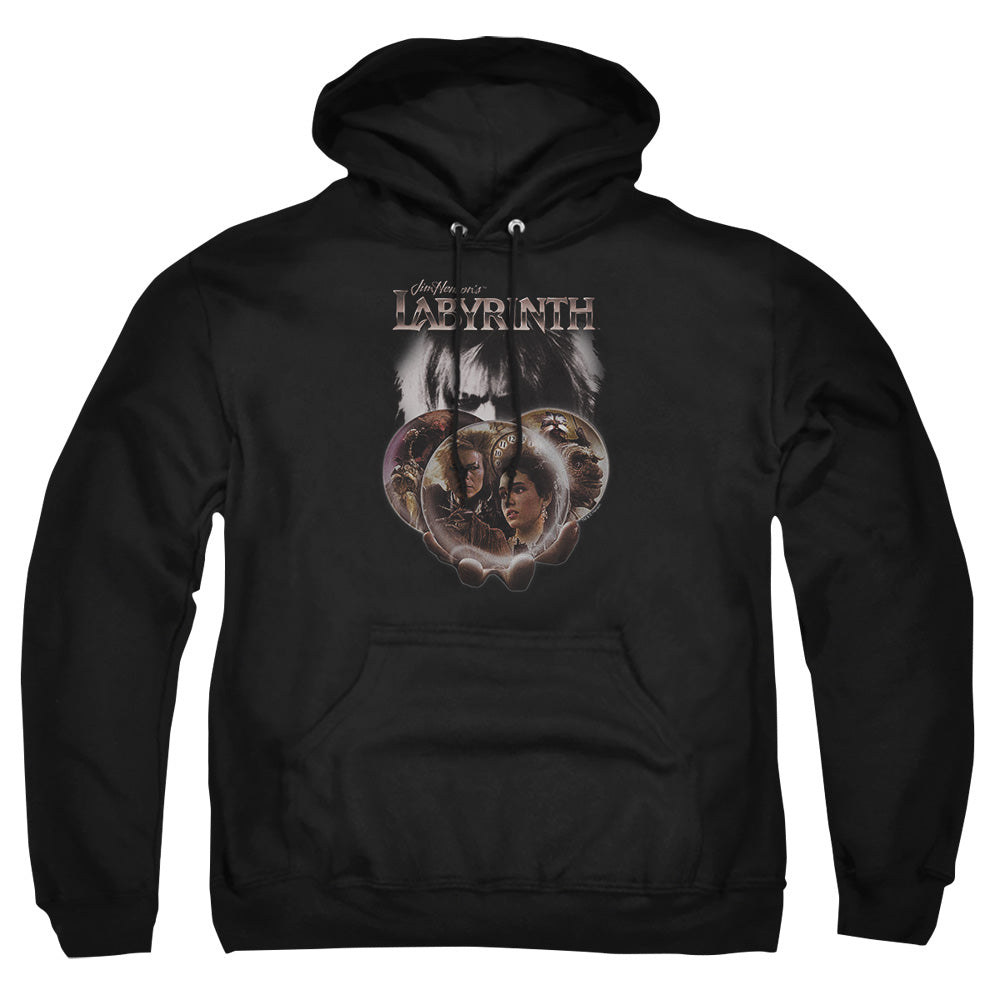 Labyrinth Globes Mens Hoodie Black Officially Licensed