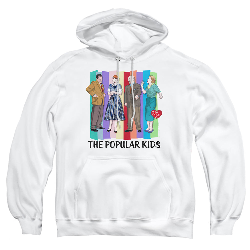 I Love Lucy The Popular Kids Mens Hoodie White Officially Licensed
