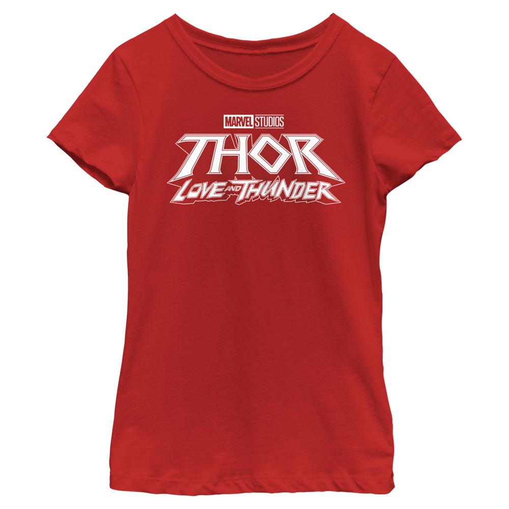 Marvel Black Logo Girls Kids T Shirt