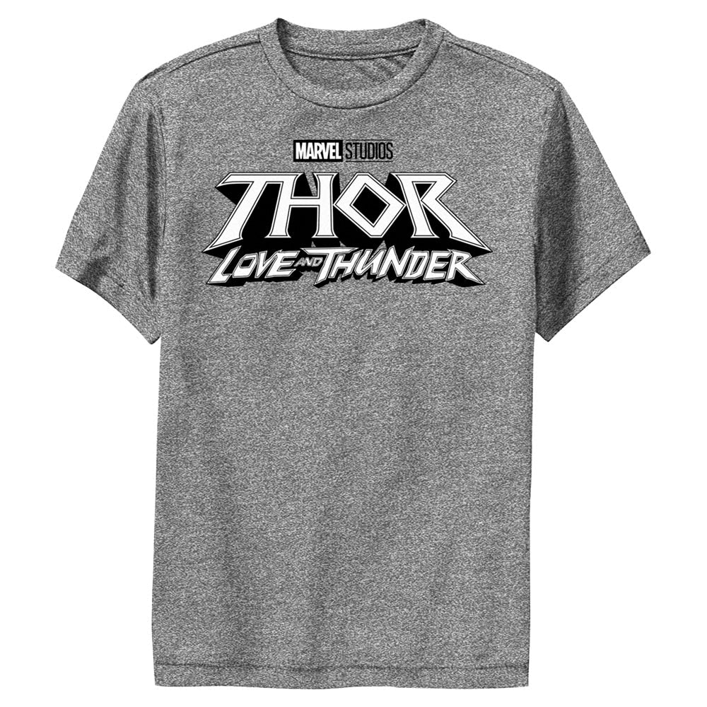 Marvel White Logo Boys Kids T Shirt