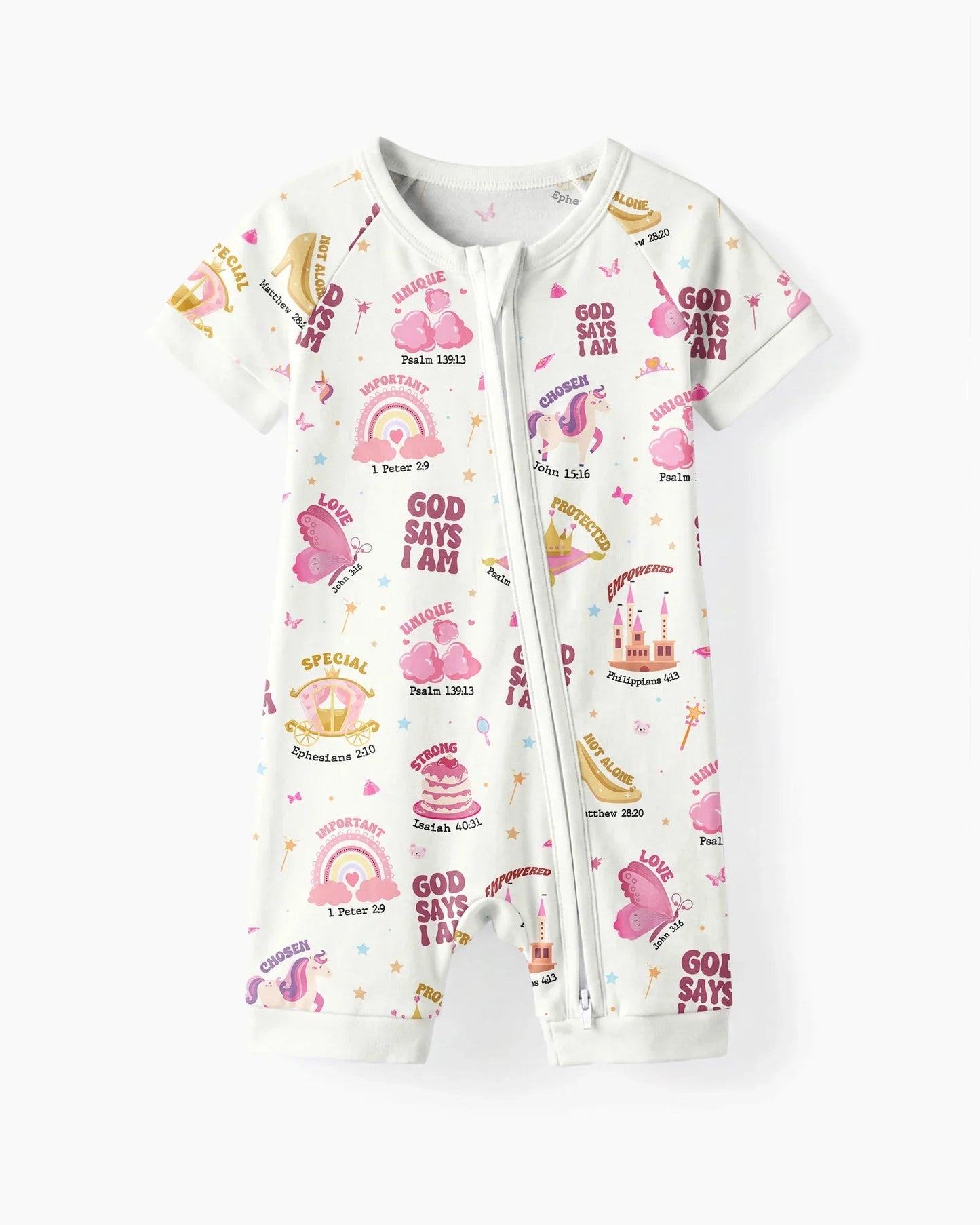 God Says I Am Girl Bamboo Shorty Zippy