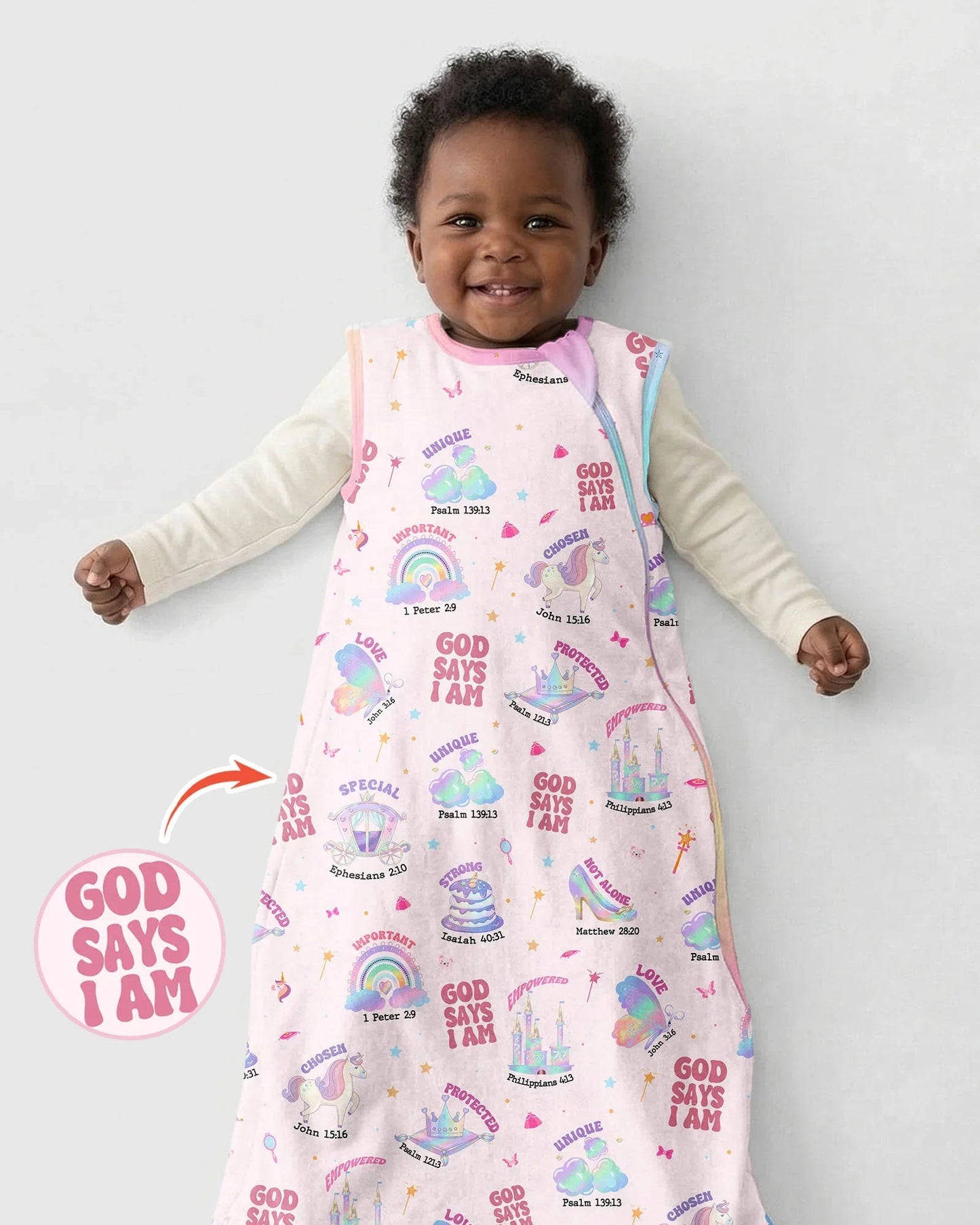God Says I Am Girl Bamboo Sleep Bag