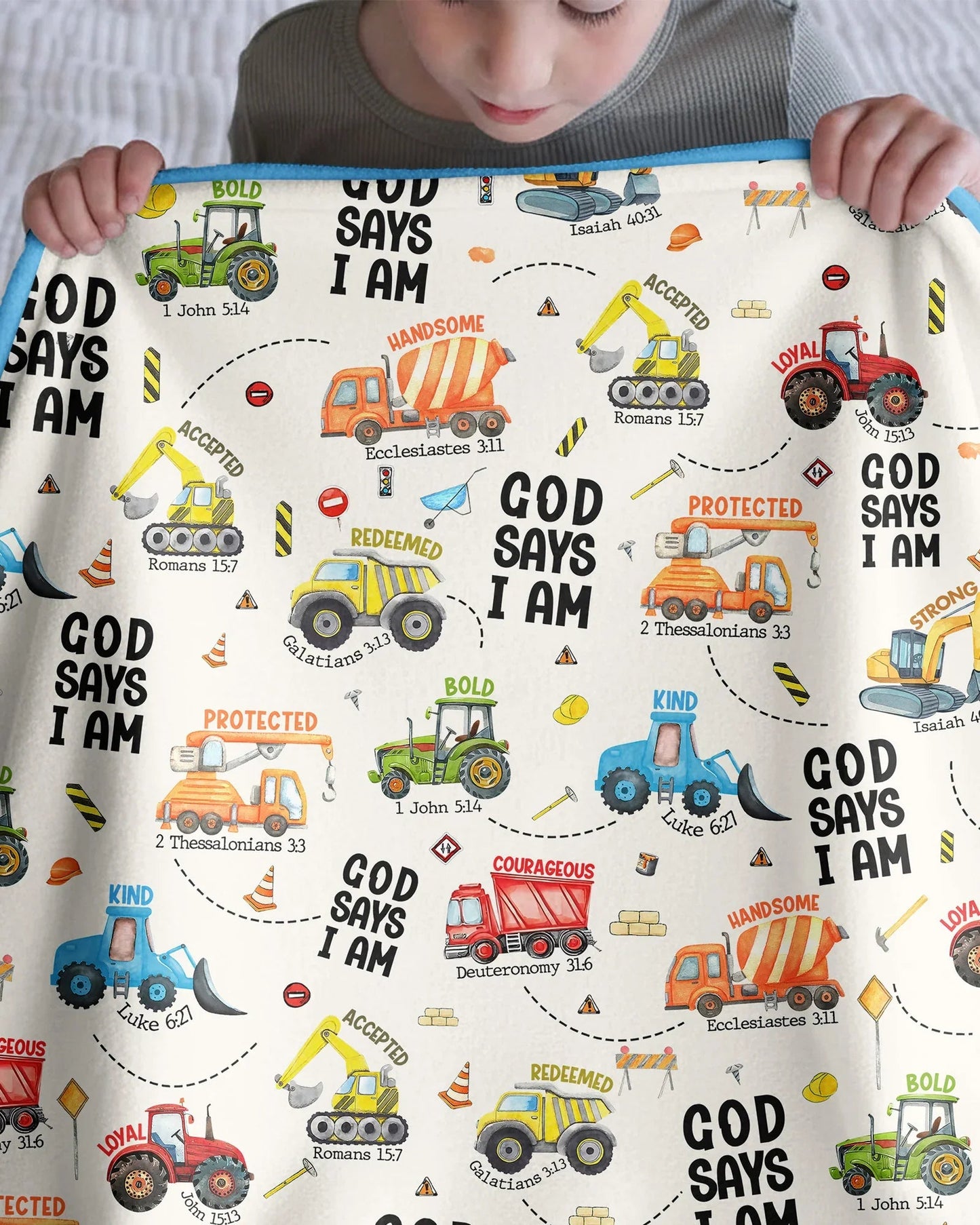 God Says I Am Boy Bamboo Blanket