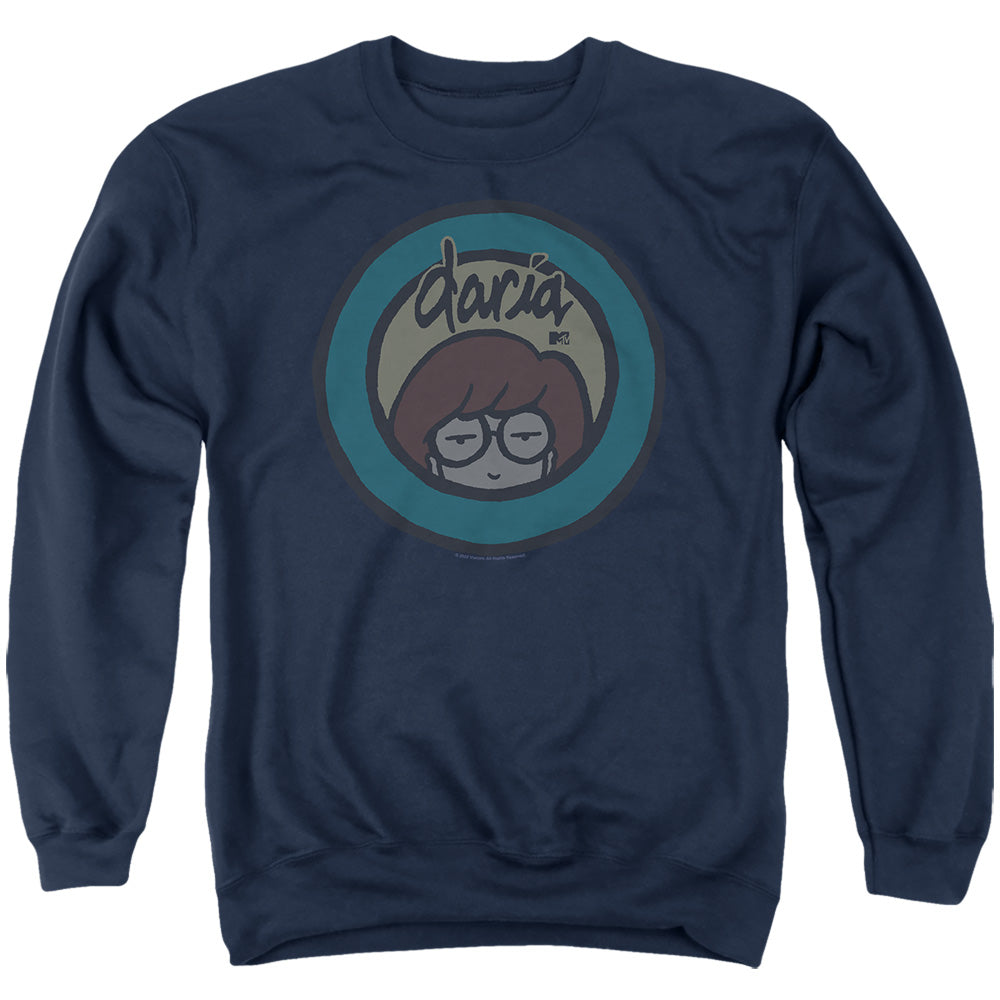 Mtv Mtv Daria Logo Mens Crewneck Sweatshirt Navy Officially Licensed