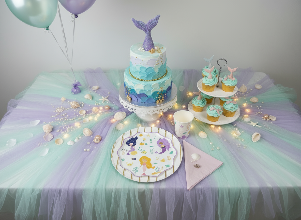Mermaid Dessert Plates 8" (Set of 8)