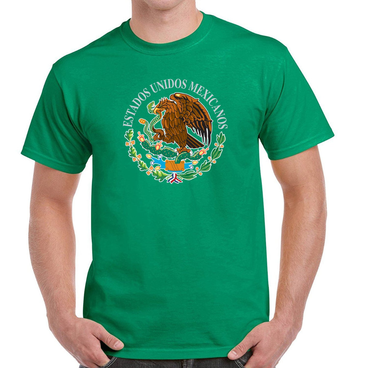 T-Shirts with Mexican Shield Printed with High Quality