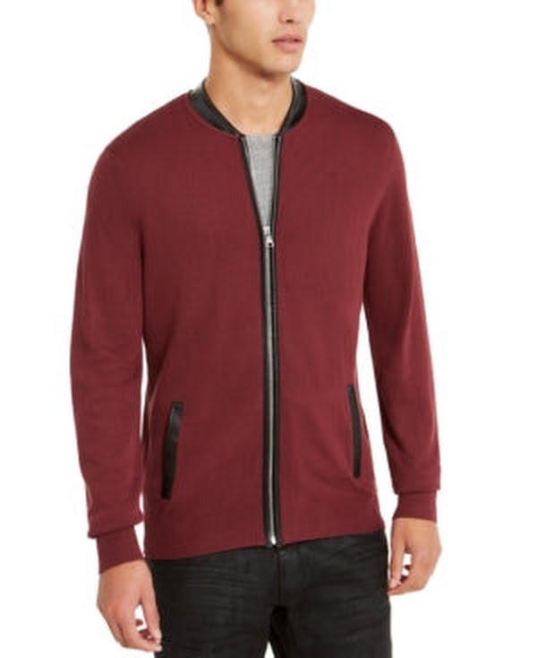 International Concepts Mens Zip-Front Cardigan