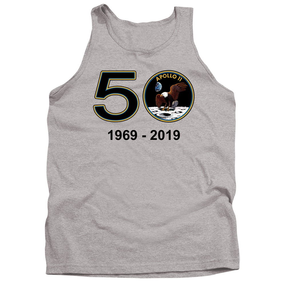 Nasa Apollo 11 50Th Mens Tank Top Shirt Athletic Heather Officially Licensed