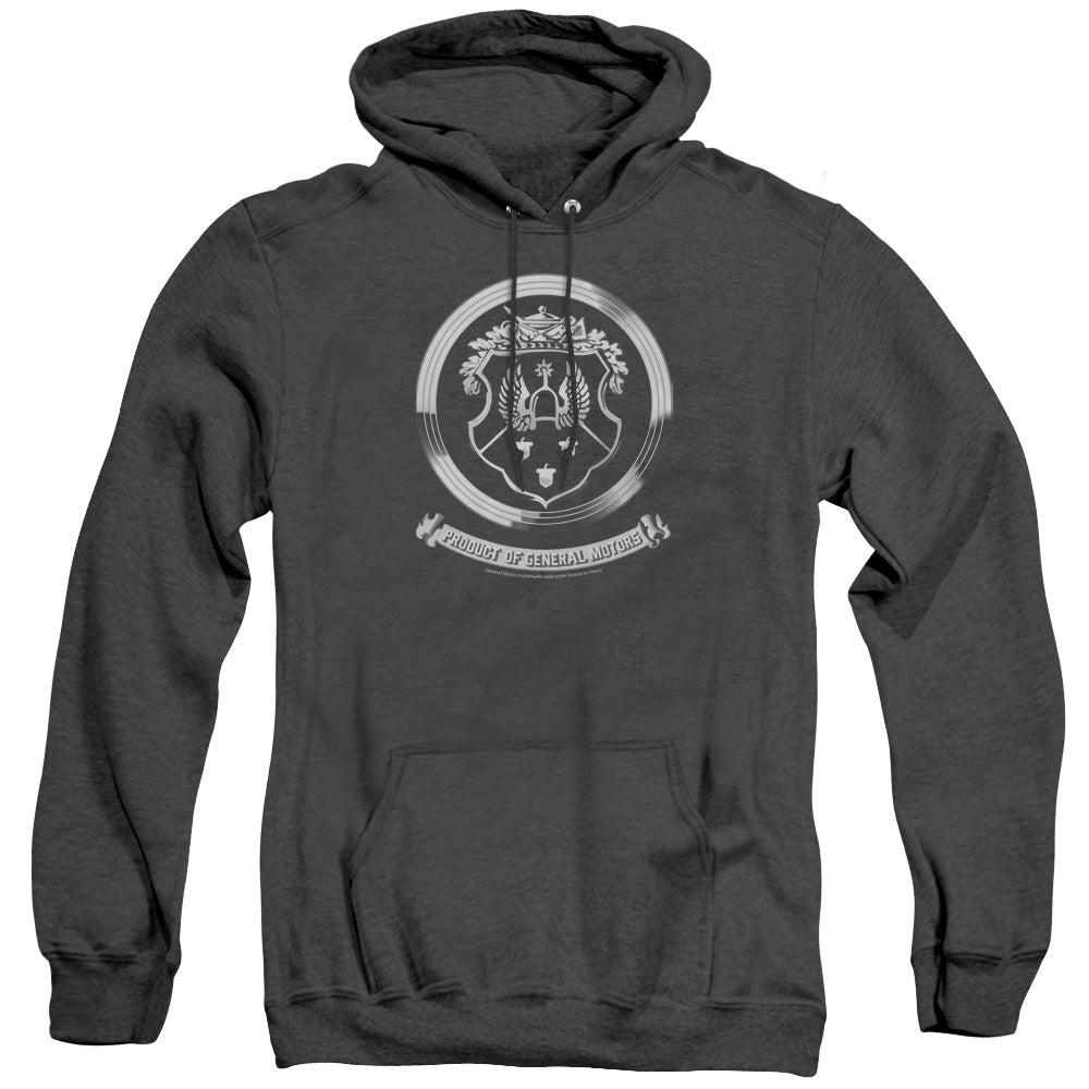 Oldsmobile 1930S Crest Emblem Mens Heather Hoodie Black Officially Licensed