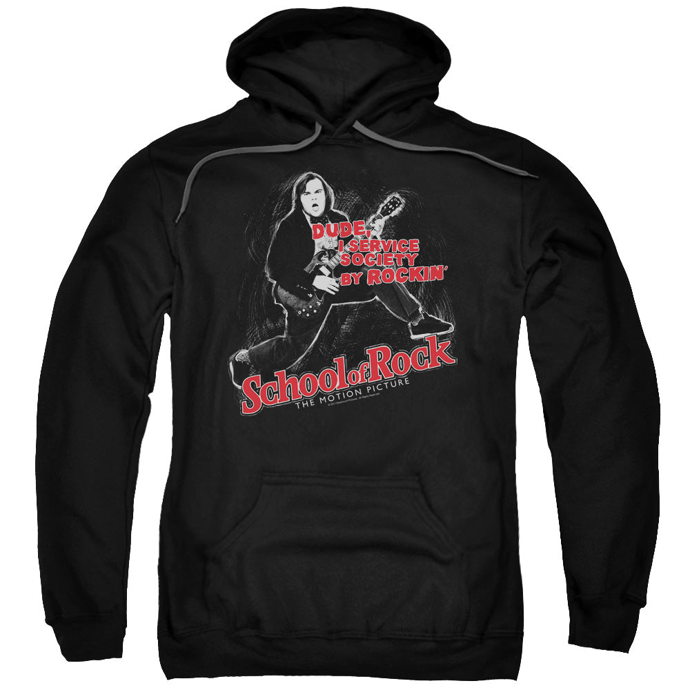 School Of Rock Rockin Mens Hoodie Black Officially Licensed