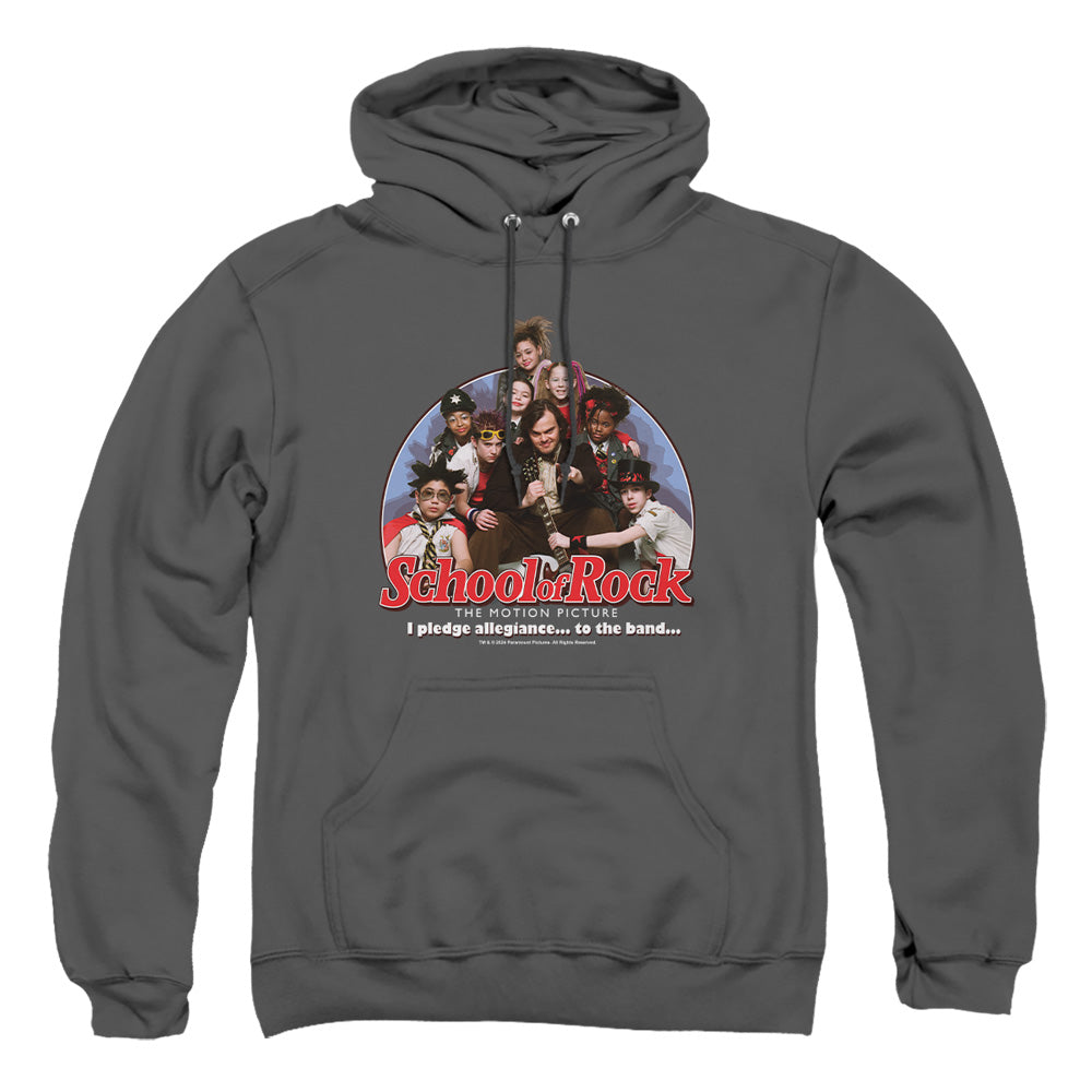School Of Rock I Pledge Allegiance Mens Hoodie Charcoal Officially Licensed