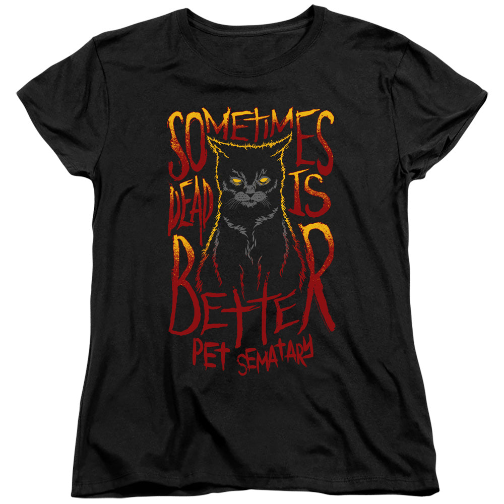 Pet Sematary Dead Is Better Womens T Shirt Black Officially Licensed
