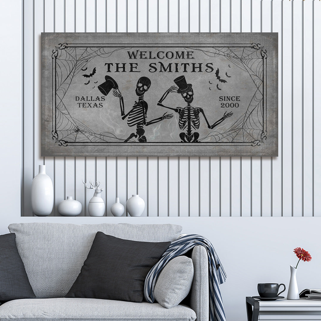 Gothic Welcome Sign