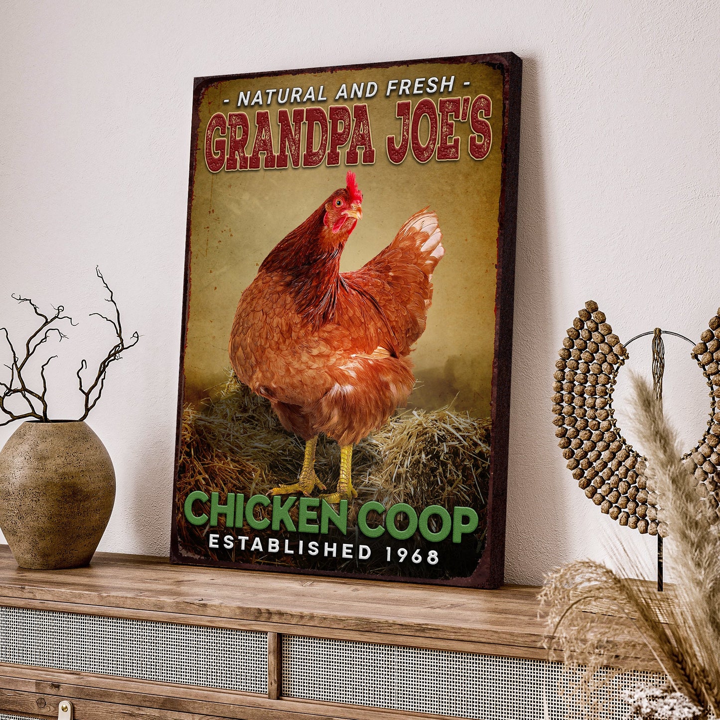Chicken Coop Natural And Fresh Sign