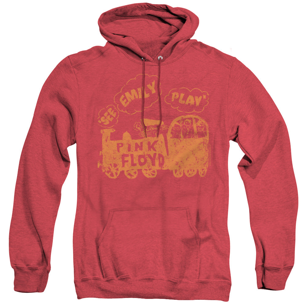 Pink Floyd See Emily Play Mens Heather Hoodie Red Officially Licensed