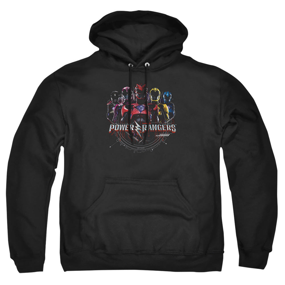 Power Rangers Ranger Circuitry Mens Hoodie Black Officially Licensed