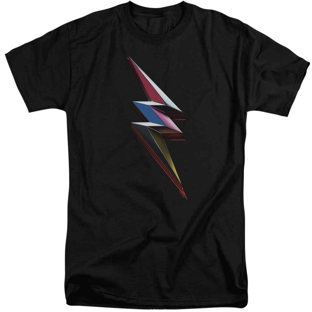 Power Rangers Movie Bolt Mens Tall T Shirt Black Officially Licensed