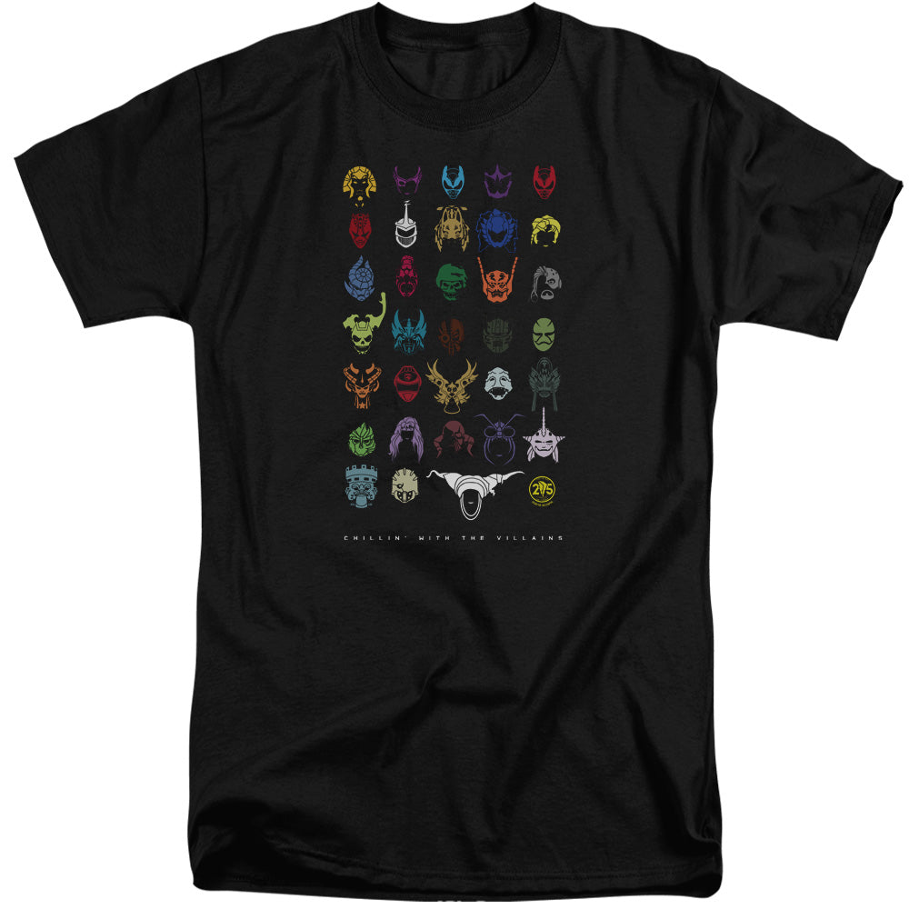 Power Rangers Villians Mens Tall T Shirt Black Officially Licensed