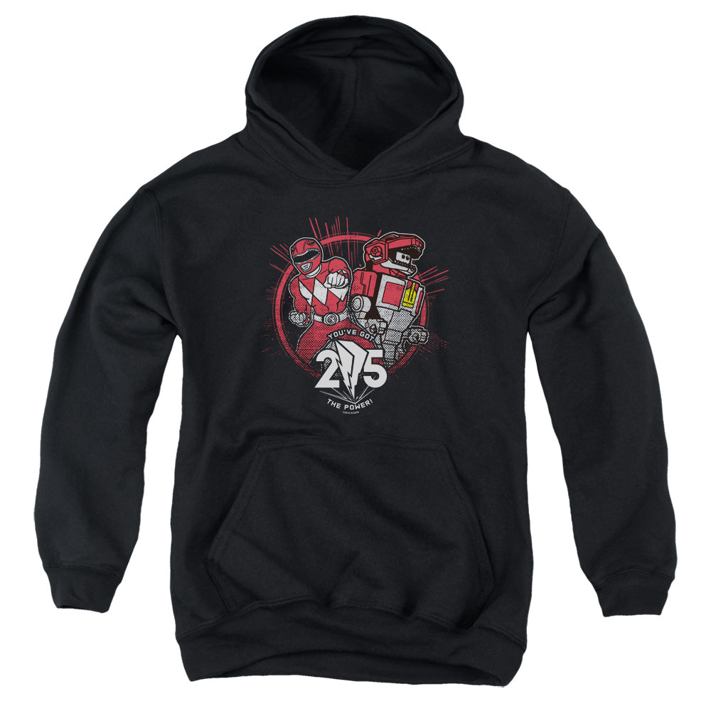 Power Rangers Red 25 Kids Youth Hoodie Black Officially Licensed
