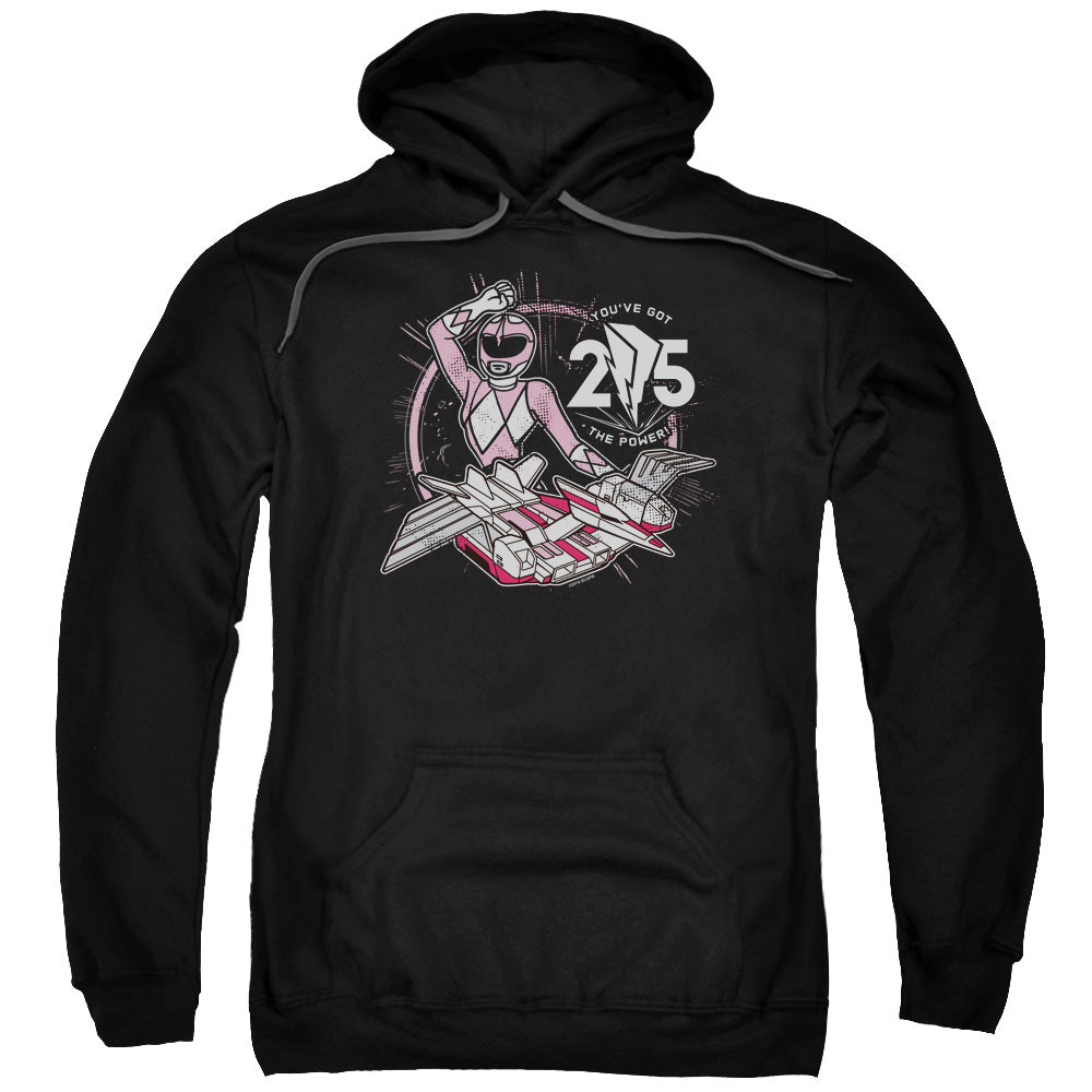 Power Rangers Pink 25 Mens Hoodie Black Officially Licensed