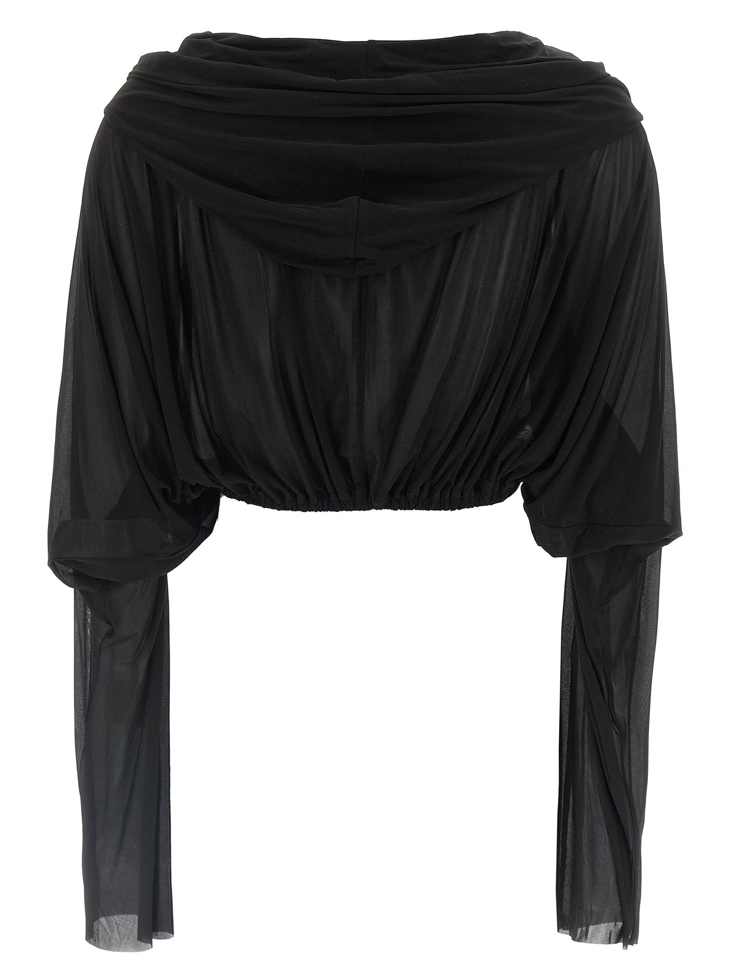 Rick Owens Women 'Crooped Hooded Tunic' Sweater
