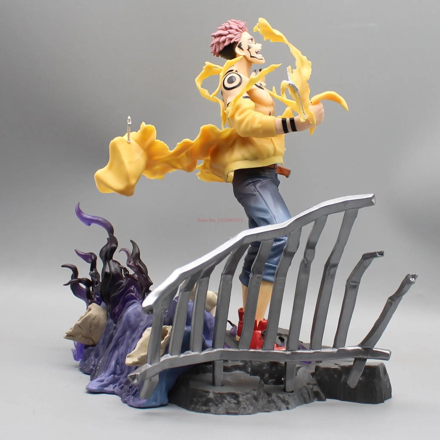 Ryomen Sukuna Anime Figure, Jujutsu Kaisen JJK Action Figurines Statue Collection 25 cm