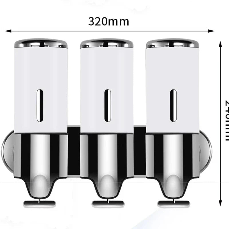 Wall-Mounted Shampoo and Soap Dispenser