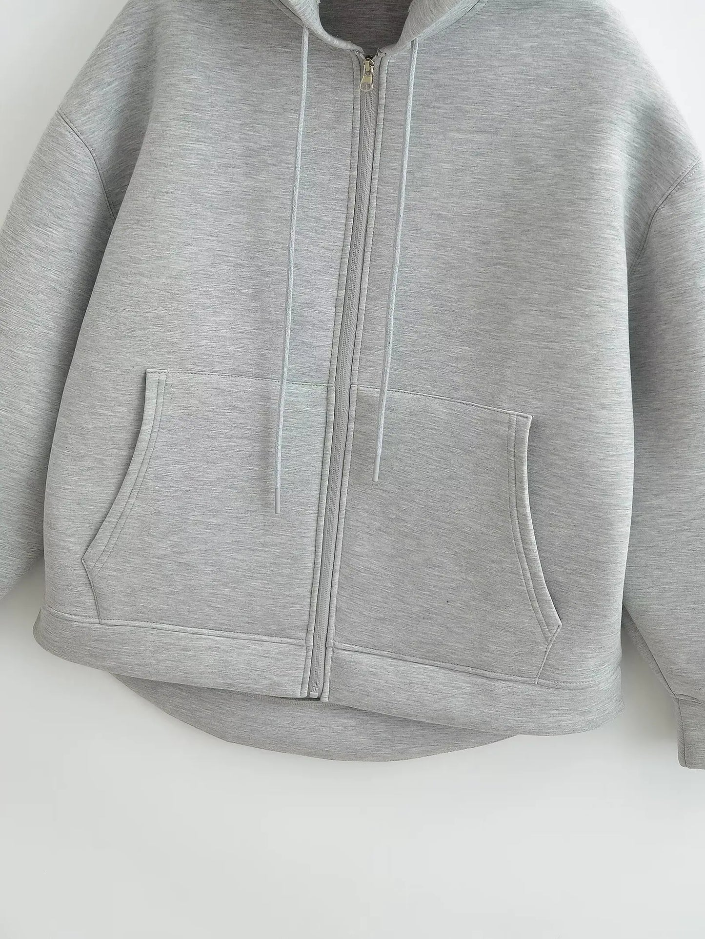 Zip Up Hoodies Women – Oversized Autumn Hooded Sweatshirt