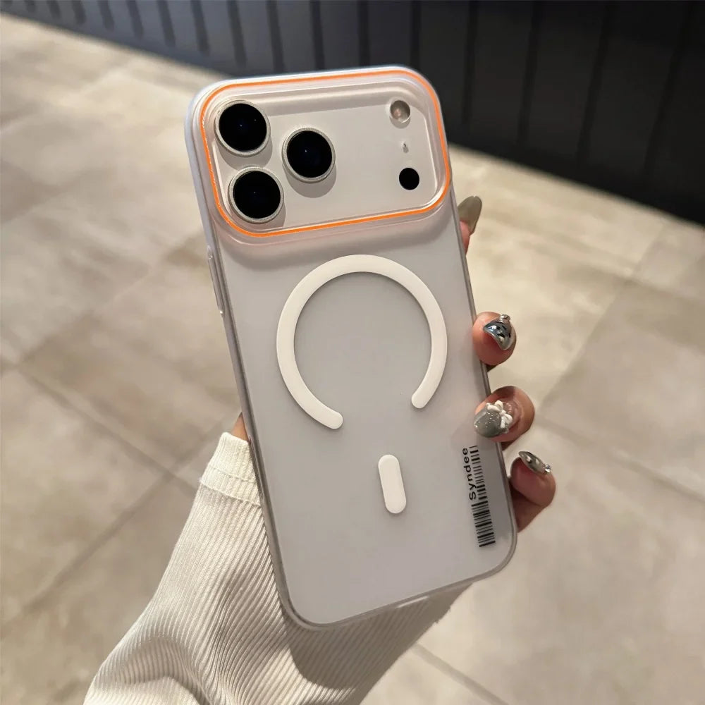 Soft For magsafe Wireless Charge Shockproof Phone Case For iPhone