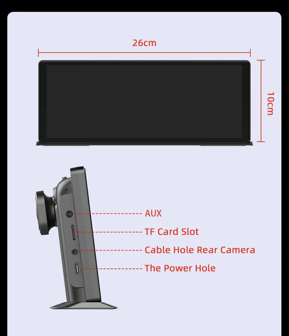 Vtopek Carplay Screen for Car, 11.3" HD Portable