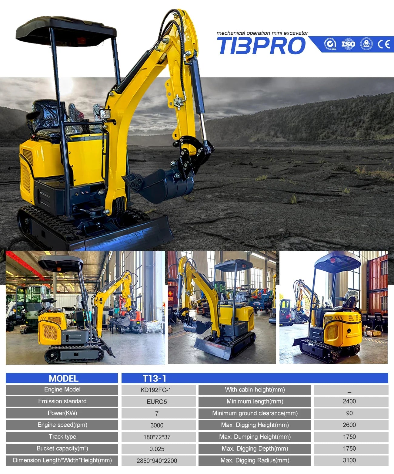 Hot sale 1.8 Ton Mini Excavator Minibagger Kubota Engine Digger Excavator Mini Pelle Chinese Cheap Small Excavator Machine