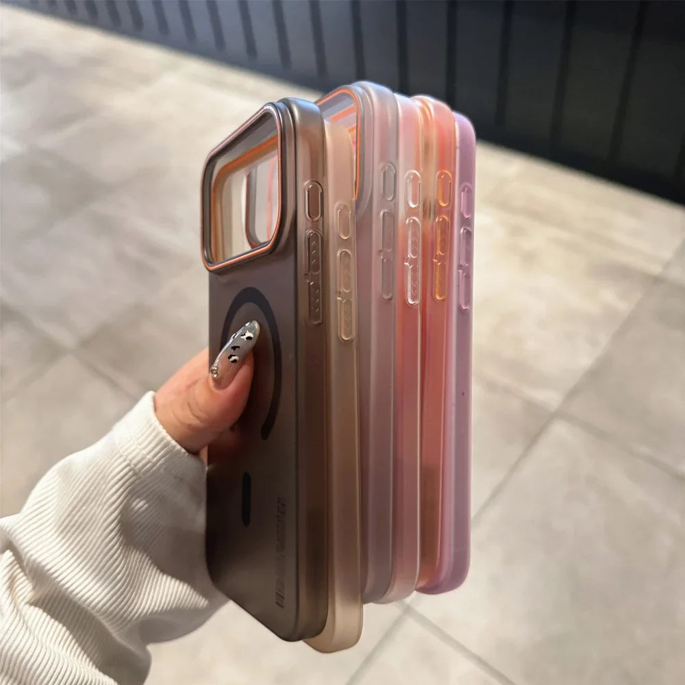 Soft For magsafe Wireless Charge Shockproof Phone Case For iPhone
