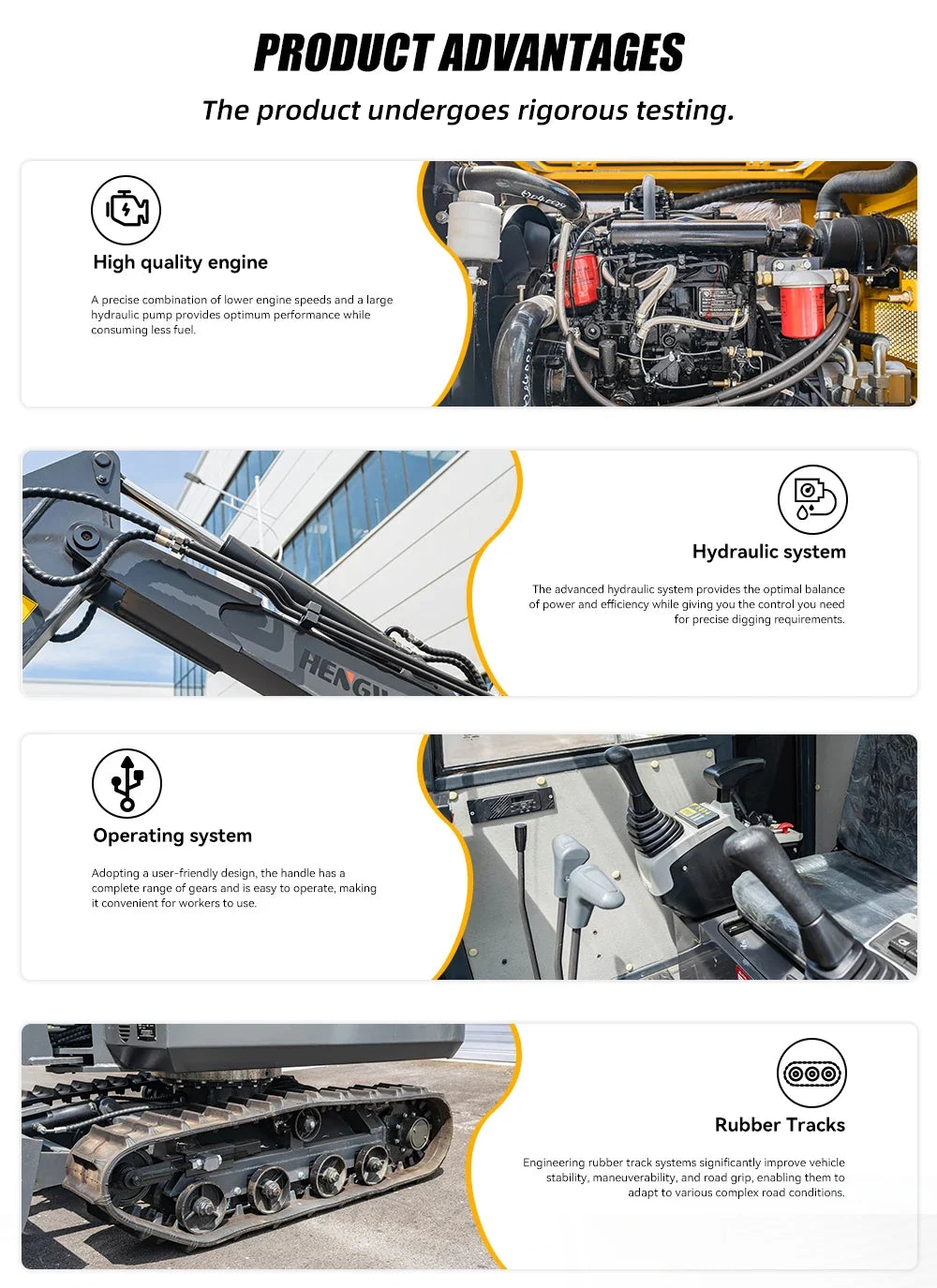 2.5 Ton Mini Excavator Diesel Hydraulic Excavators Tractor 2.5t Mini Bagger Small Excavator Digger Multifunctional Machinery