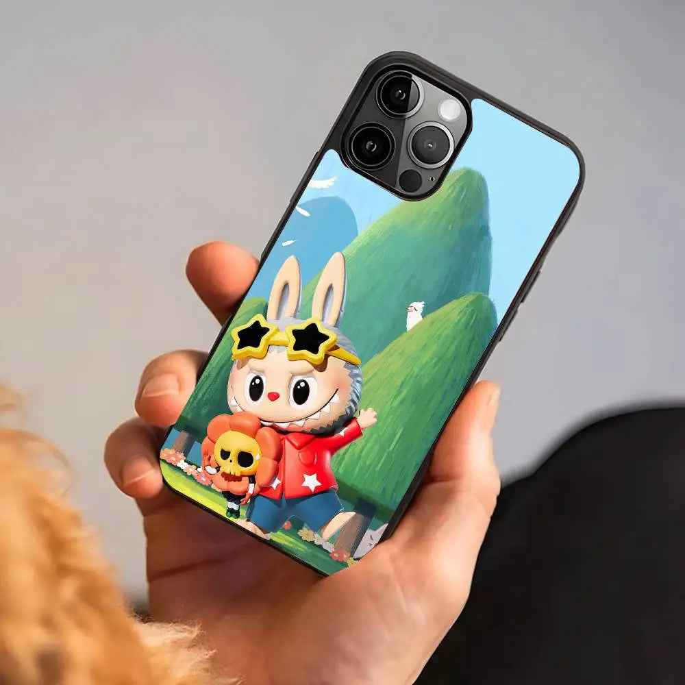 Cute Dolls LABUBU Coffee Phone Case Suitable For iPhone