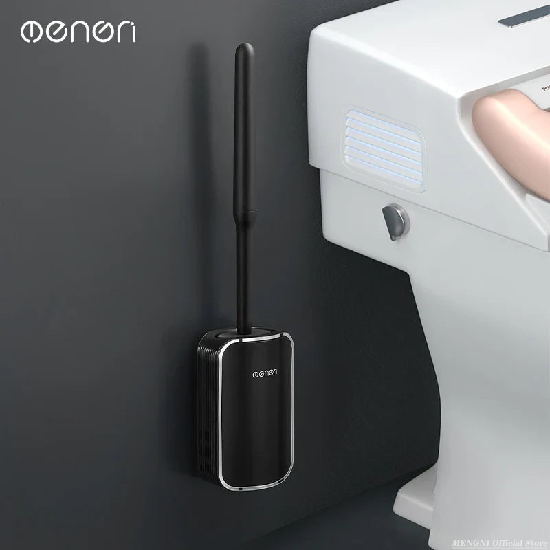 Wall-Mount Quick Drain Toilet Brush Set