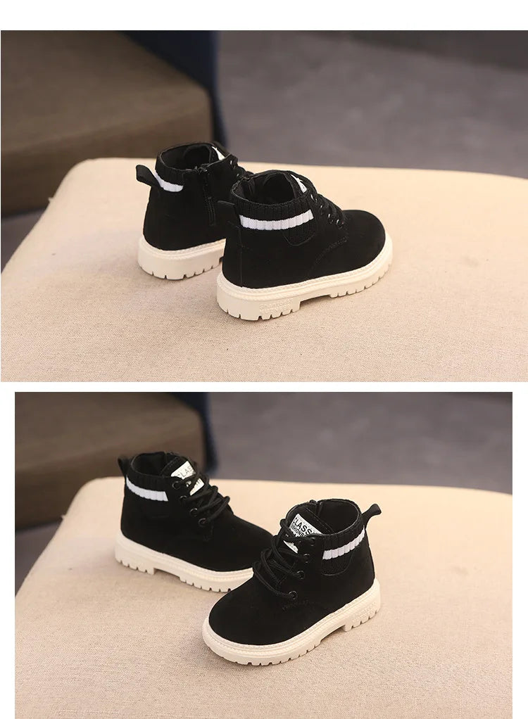 Kids Winter Boots Cotton Fabric Spring Autumn Children Shoes Baby Toddler Boys Girls Boots