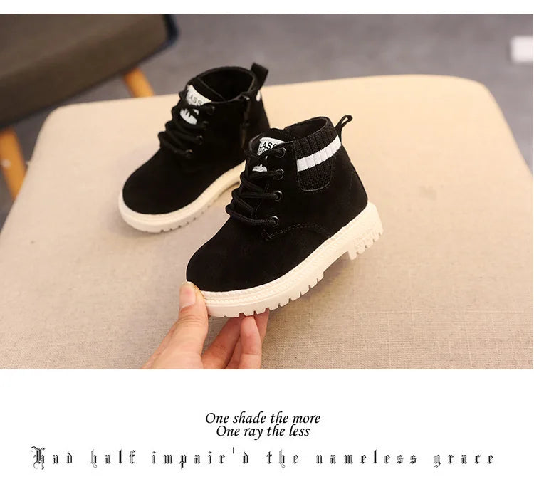 Kids Winter Boots Cotton Fabric Spring Autumn Children Shoes Baby Toddler Boys Girls Boots