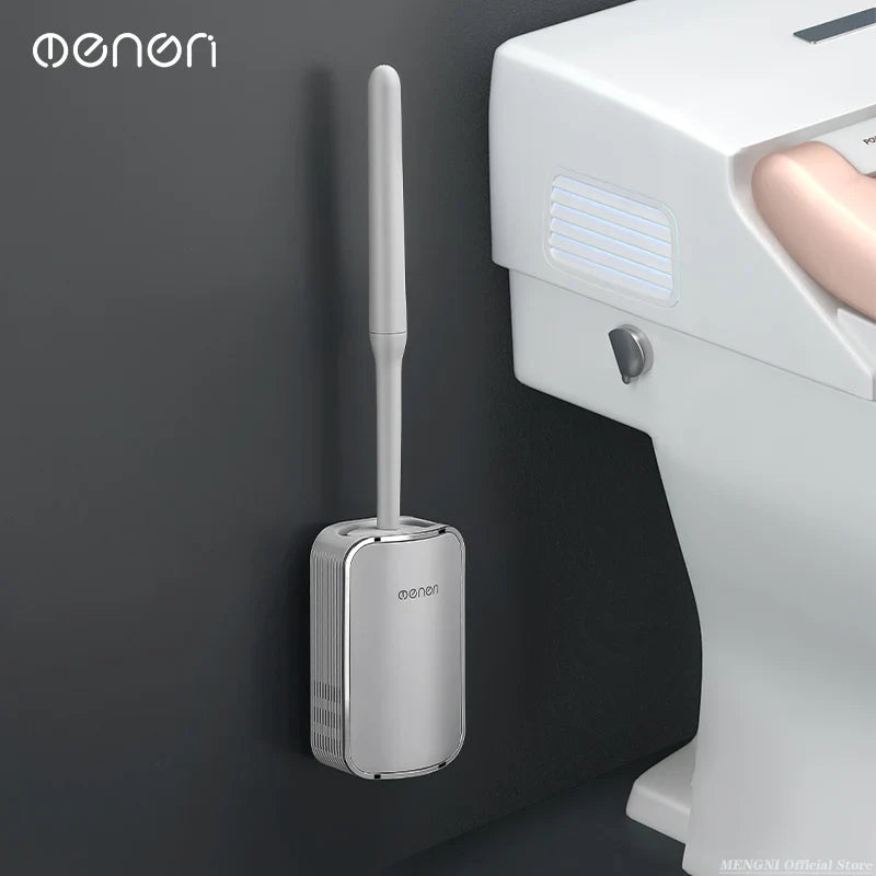 Wall-Mount Quick Drain Toilet Brush Set