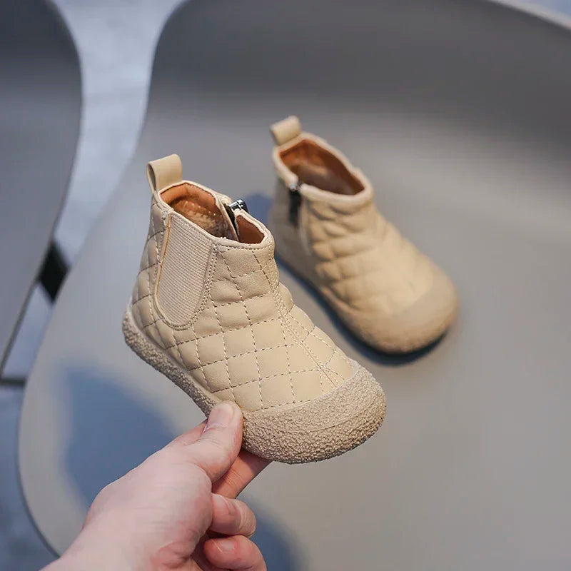 Winter Boots for Baby Boys Outdoor Girls Snow Boots Plush Children Cotton Shoes Non-slip Kids Casual Shoes Infant Toddler Shoes