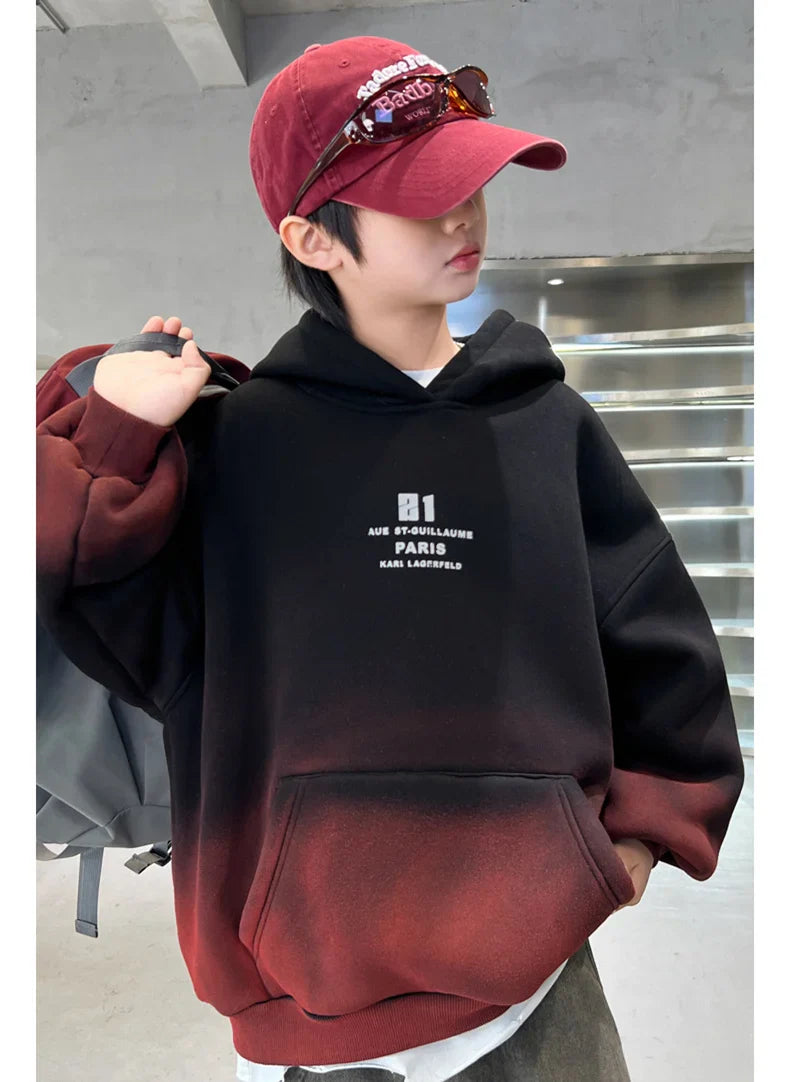 Kids Winter Hoodie – Warm Gradient Sweatshirt