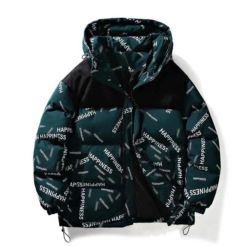 Men Winter Parka – Thick Warm Cotton-Padded Hooded Coat