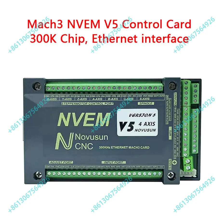 CNC Mach3 Ethernet interface Control Card NVEM V5-Motion Controller 300khz Cnc Router 3 /4 /5/6 Axis  For Diy Engraving Machine